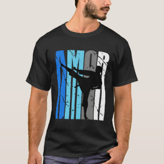 T-shirt Womens Blue Amor Jiu Jitsu Grades Fan Girl College