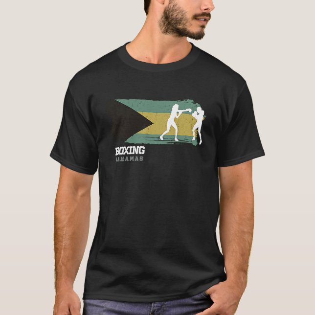 T-shirt Womens Boxing Bahamas Combat Sports Fighter Boxing (Devant)