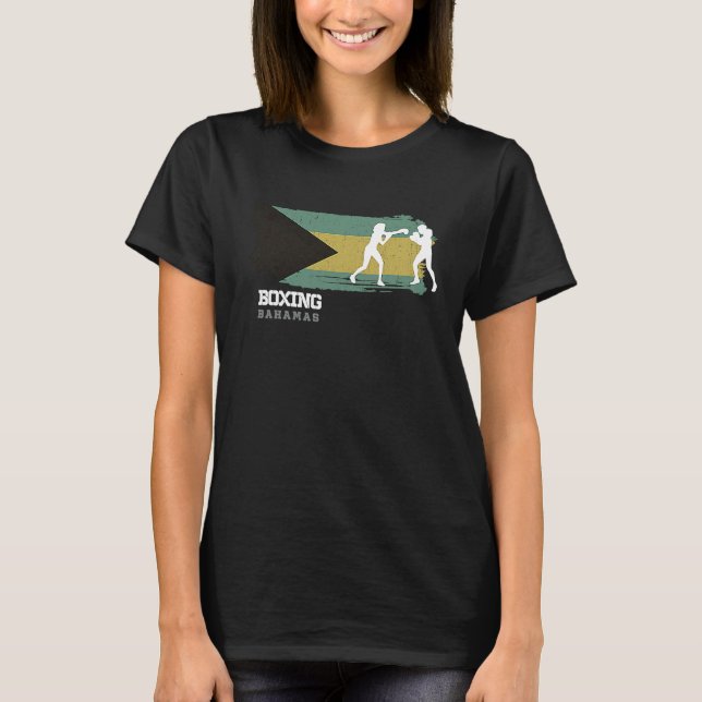 T-shirt Womens Boxing Bahamas Combat Sports Fighter Boxing (Devant)
