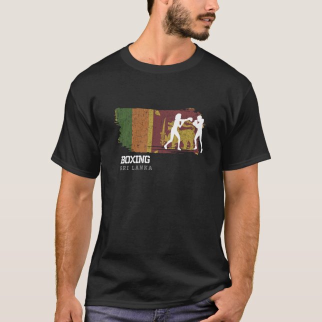 T-shirt Womens Boxing Sri Lanka Combat Sports Fighter Boxi (Devant)