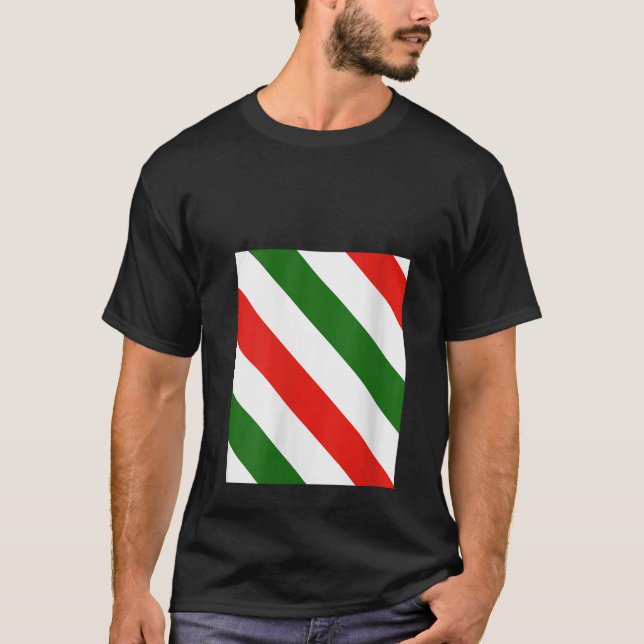 T-shirt Womens Candy cane Striped Traditional Merry Christ (Devant)