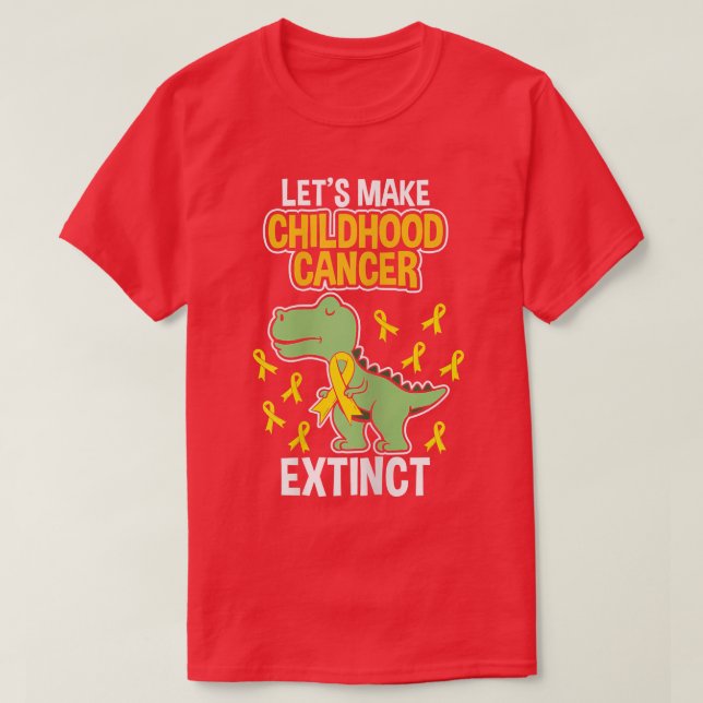 T-shirt Womens Childhood Cancer Extinct Dinosaur Dino Pedi (Design devant)