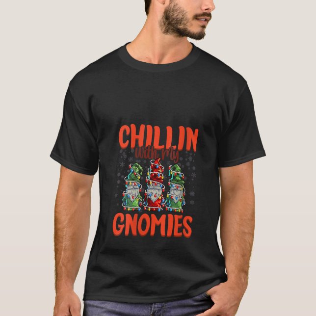 T-shirt Womens Chillin With My Gnomies Womens Three Christ (Devant)