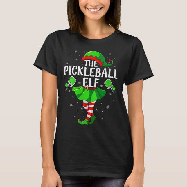 T-shirt Womens Ckleball Elf Christmas Girls Women Elf Squa (Devant)