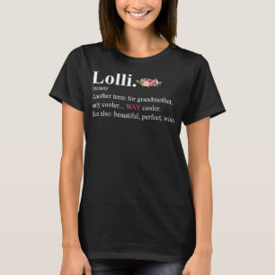 T-shirt Womens Cute Lolli Definition Grandma Floral