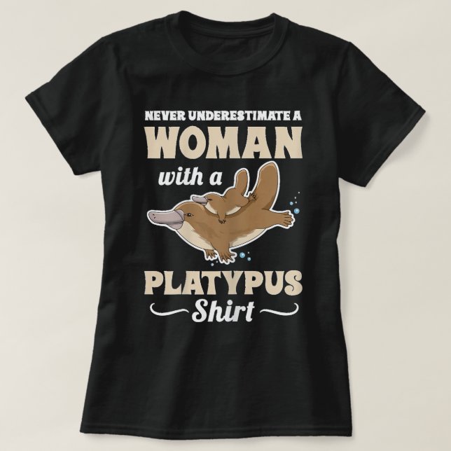 T-shirt Womens Cute Platypus Monotreme Design pour Platyp (Design devant)