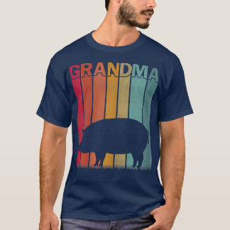 T-shirt Womens Distressed Pig Graphic Retro Mother's Day G