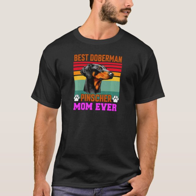 T-shirt Womens Doberman Dog Pet Owner  Best Doberman Pinsc (Devant)