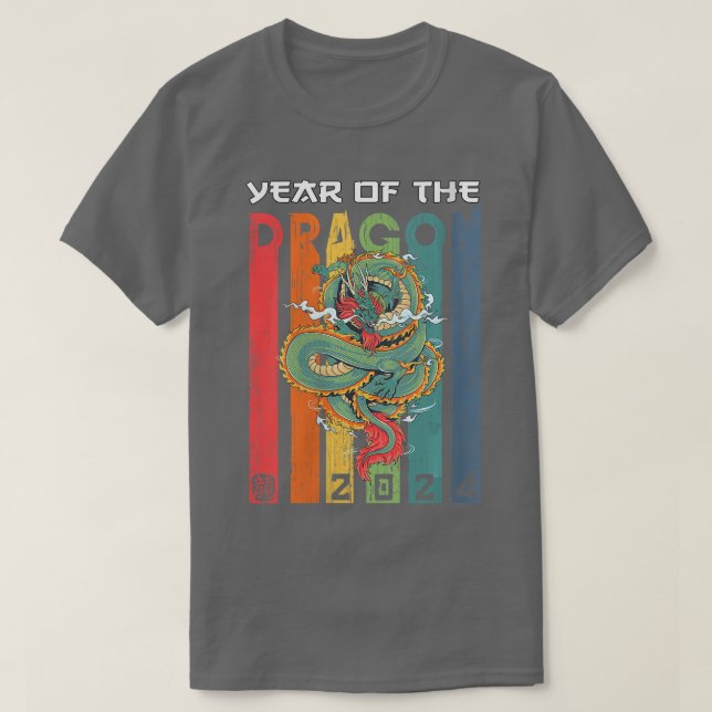T-shirt Womens Dragon 2024 Année du Dragon Lunaire Nouvel  (Design devant)