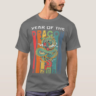 T-shirt Womens Dragon 2024 Année du Dragon Lunaire Nouvel 
