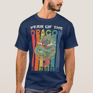 T-shirt Womens Dragon 2024 Année du Dragon Lunaire Nouvel 
