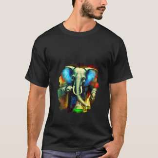 T-shirt Womens Elephant Mad Scientist Mixing Chemicals Che