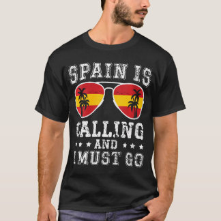 T-shirt Womens Espagne Appelle Et Je Dois Aller Anniversai
