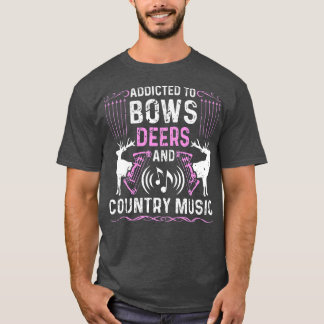 T-shirt Womens Funny Bow Hunter Country Music Lover Deer H