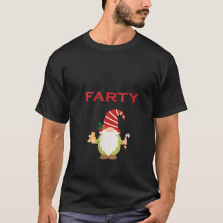 T-shirt Womens Funny Fancy Dress Party Farty Gnome V Neck 