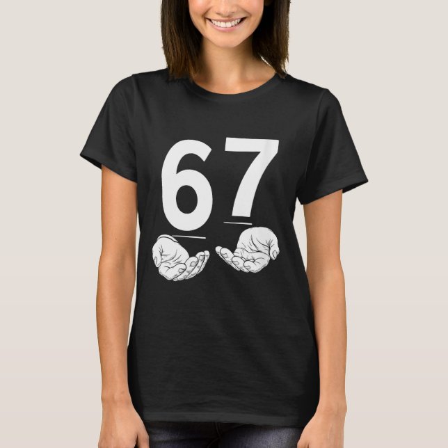 T-shirt Womens Funny Six Seven 6 7 Meme Gen Alpha Slang 6  (Devant)