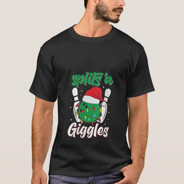 T-shirt Womens Funny Splits n Giggles Bowling Player Chris (Devant)