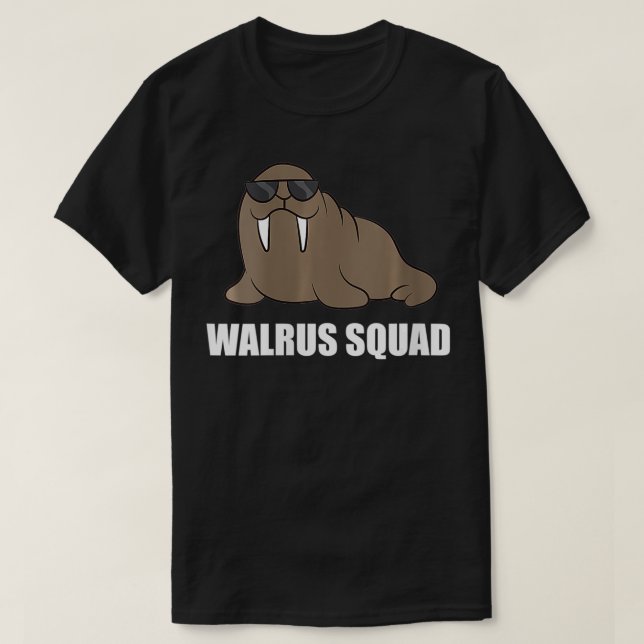 T-shirt Womens Funny Walrus Team Walrus Walrus Squad VNeck (Design devant)