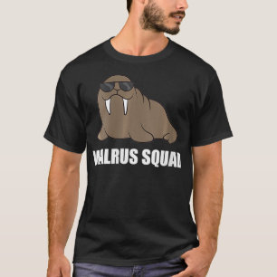 T-shirt Womens Funny Walrus Team Walrus Walrus Squad VNeck