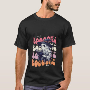 T-shirt Womens Ghost Books Super Livre Retro Lecture Hallo