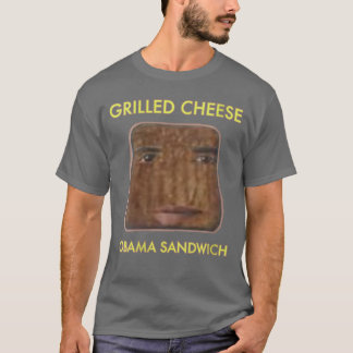 T-shirt Womens grilled cheese obama sandwich VNeck 1