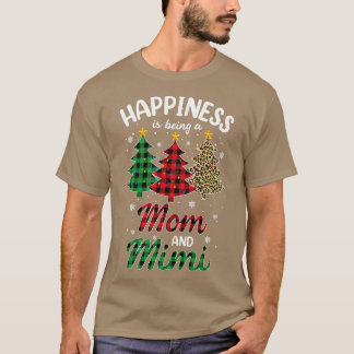 T-shirt Womens Happiness est une maman et Mimi Leopard C