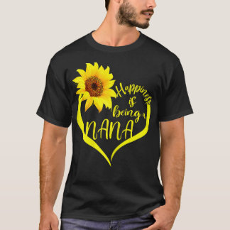 T-shirt Womens Happiness Is Being A Nana Sunflower Lover G