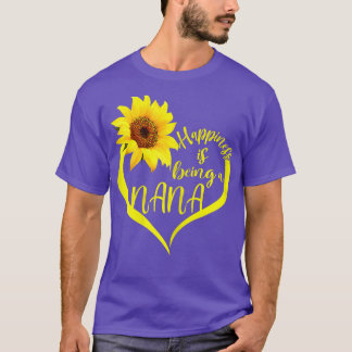 T-shirt Womens Happiness Is Being A Nana Sunflower Lover G