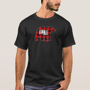 T-shirt Womens Haylee Bear Custom Red Buffalo Plaid Christ