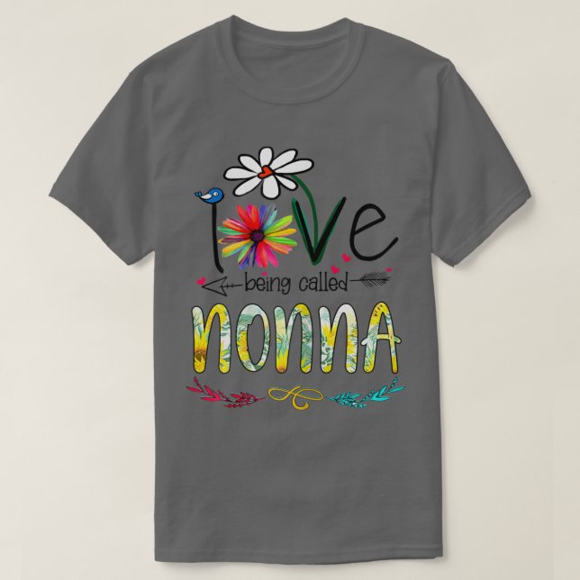T-shirt Womens I Love Being Called Nonna Sunflower Mothers (Design devant)