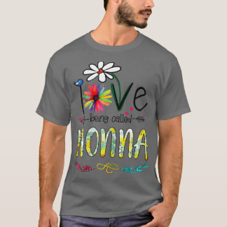 T-shirt Womens I Love Being Called Nonna Sunflower Mothers