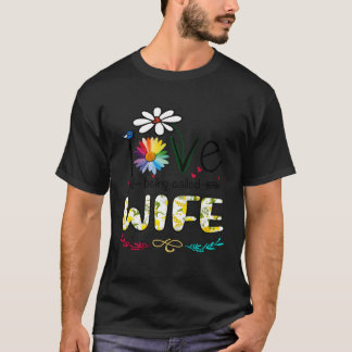 T-shirt Womens I Love Being Called Wife Daisy Flower Cute
