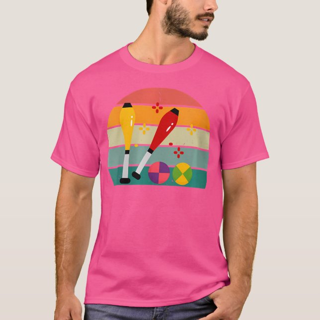 T-shirt Womens Juggler Balls Skittles Circus Concentration (Devant)