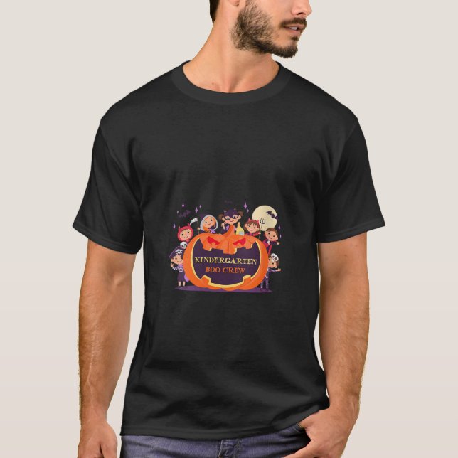 T-shirt Womens Kindergarten Boo Crew Pumpkin Crew Hallowee (Devant)