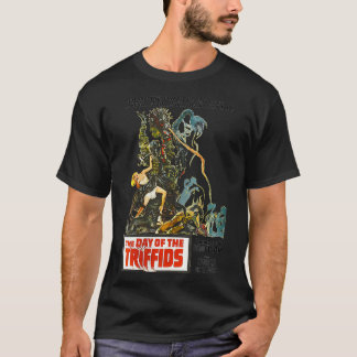 T-shirt Womens Le Jour du monstre d'horreur Scifi VNeck