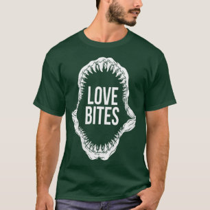 T-shirt Womens Love Bites Shark s pour garçons Valentines