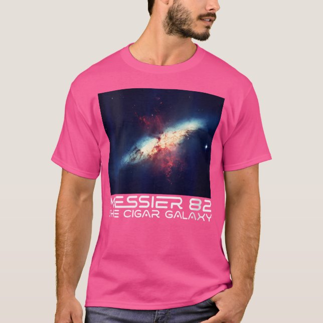 T-shirt Womens M82 Cigar Galaxy Messier Objet 82 Espace - (Devant)