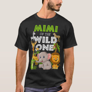 T-shirt Womens Mimi of the Wild One Zoo Anniversaire Safar