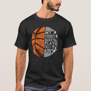 T-shirt Womens My Favori Basketball Player Me Appelle Tant