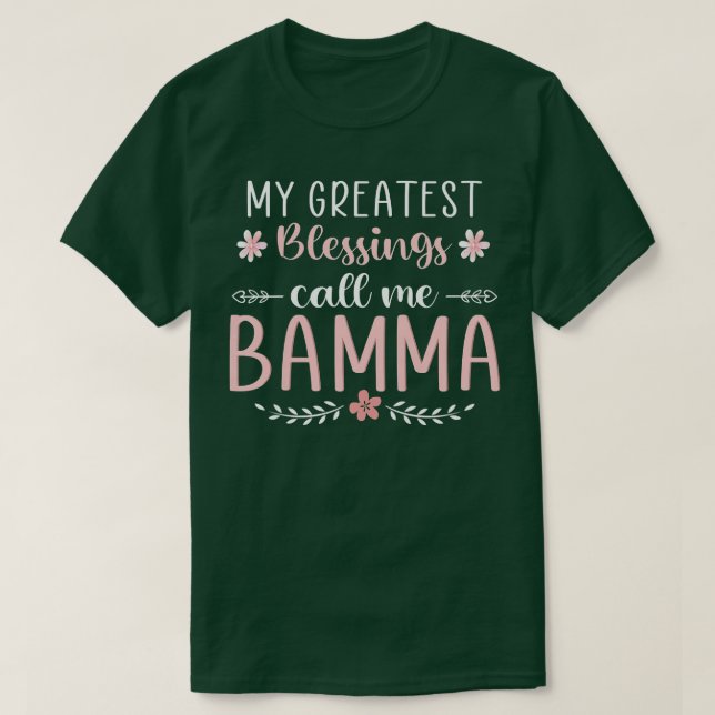 T-shirt Womens My greatest blessings call me BAMMA Christm (Design devant)