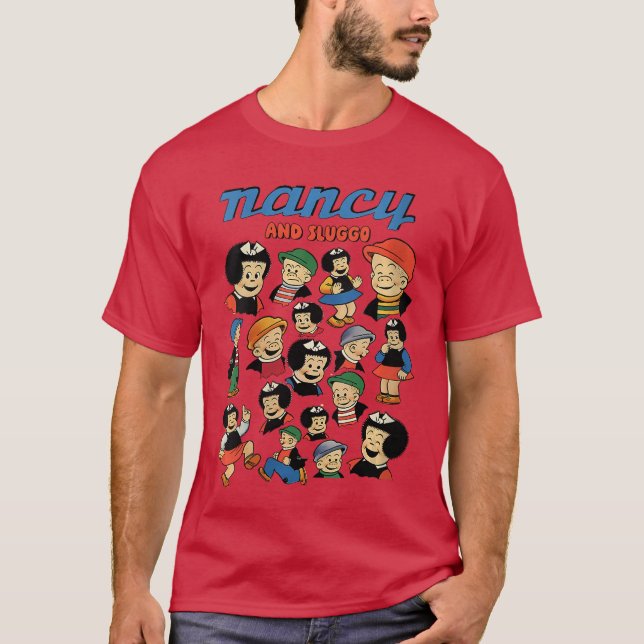 T-shirt Womens Nancy and Sluggo Comic Multiples of Nancy a (Devant)