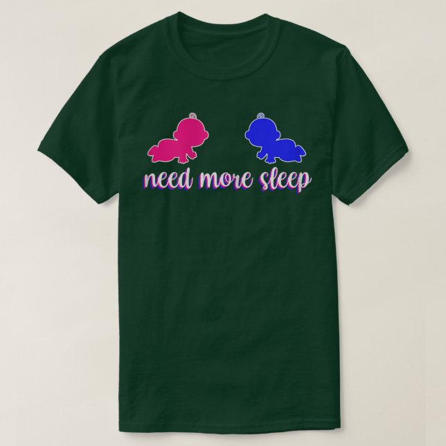 T-shirt Womens Need More Sleep Mom of Twin Pregnancy Gende (Design devant)