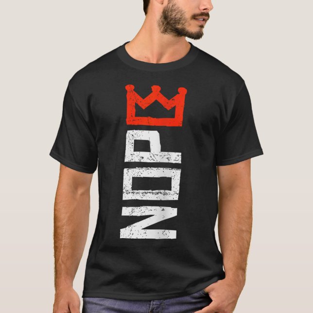 T-shirt Womens No Kings Protest Sign Vertical Nope V-neck  (Devant)