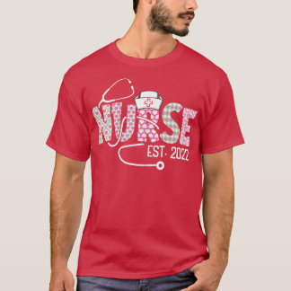T-shirt Womens Nurse Est 2022 Graduation Stéthoscope Nursi