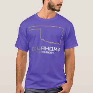 T-shirt Womens Oklahoma America Astronomie Total Éclip sol