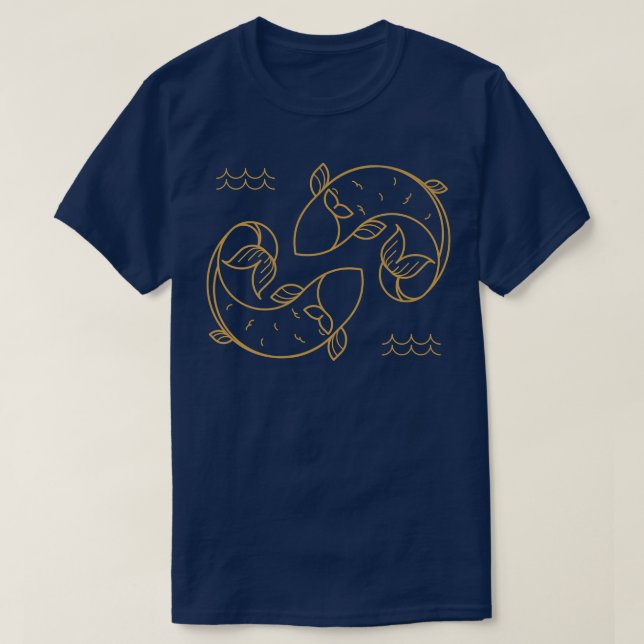 T-shirt Womens Pisces Zodiac Horoscope Astrology Backprint (Design devant)