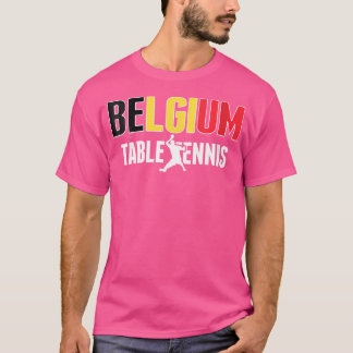 T-shirt Womens Proud Belgique Amateurs de tennis de table