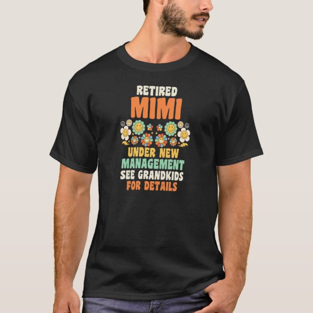 T-shirt Womens retired mimi under new management grandma   (Devant)