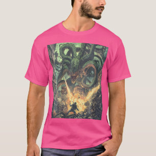T-shirt Womens Retro Japon Kaiju Punk Monste biomécanique