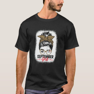 T-shirt Womens Septembre Girl Woman Face Wink Eyes Lady Fa
